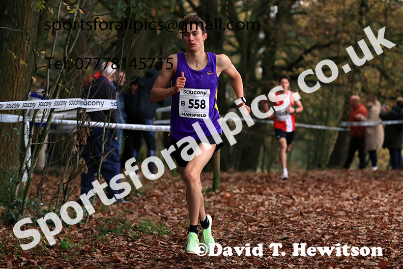 Junior Mens 2024 National Cross Country Relays, Berry Hill Park, Mansfield.   Photo: David T. Hewitson/Sports for All Pics